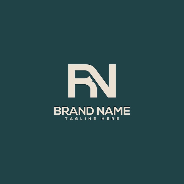 Abstract letter RN NR company Logo Design vector Initials Business logo