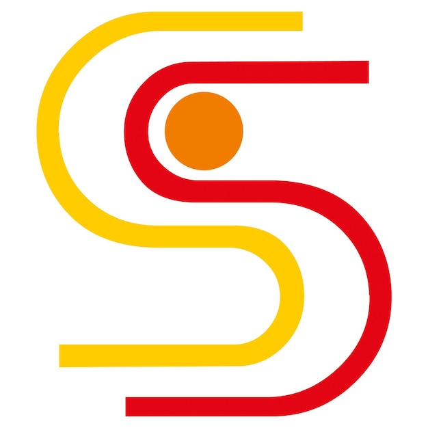 Abstract letter S icon for branding