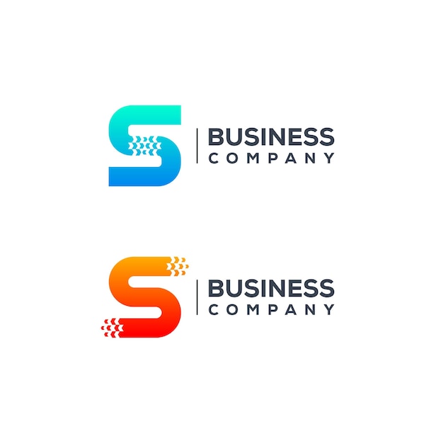 Abstract Letter S Logo design with Arrows Pointer shape for Logistics Delivery Express Company