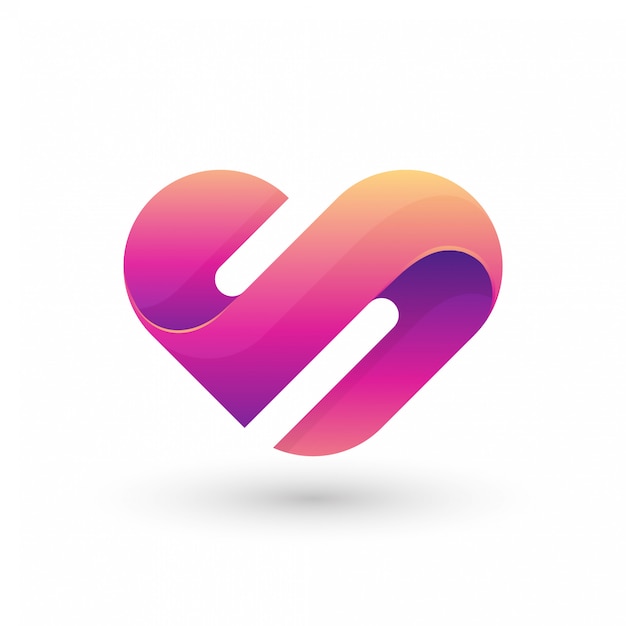 Abstract Letter S Love Logo