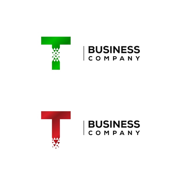 Abstract Letter T Logo design with Triangles Arrow Moving Forward for Financial Logistics Company