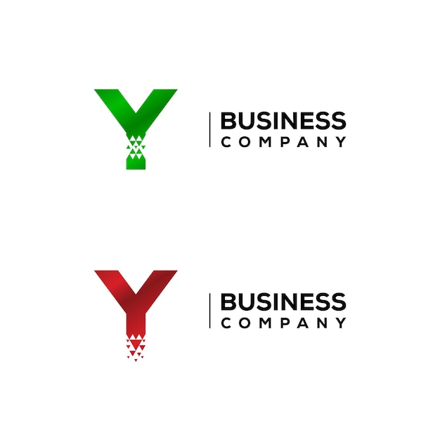 Abstract Letter Y Logo design with Triangles Arrow Moving Forward for Financial Logistics Company