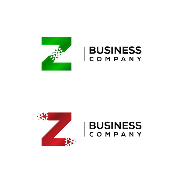 Abstract Letter Z Logo design with Triangles Arrow Moving Forward for Financial Logistics Company