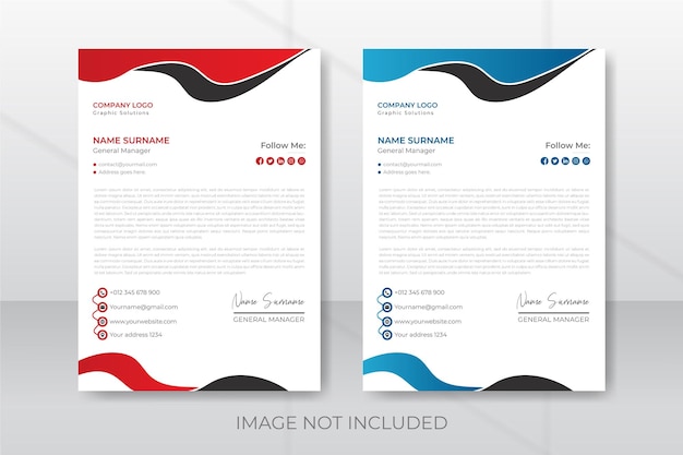 Abstract Letterhead Design Template