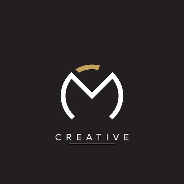 Abstract Letters MC or CM logo Monogram Icon