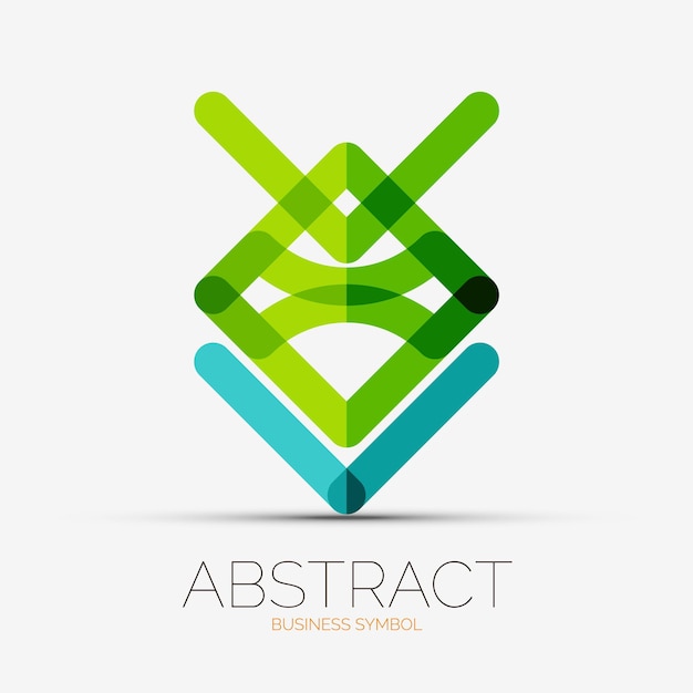 Abstract line composition icon company logo