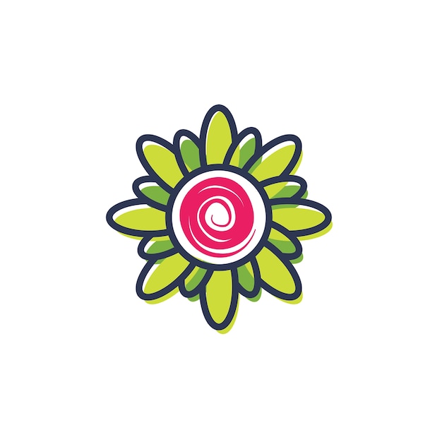 Abstract Line Flower Logo