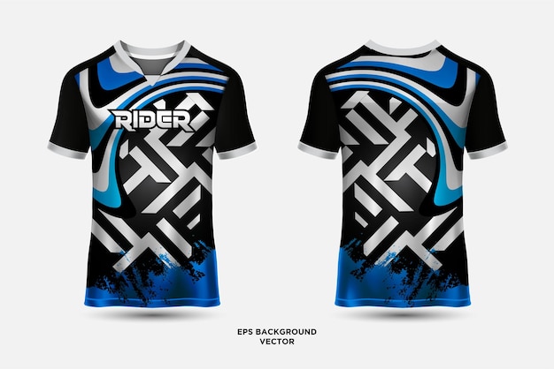 Abstract line and shapes sports jersey design t shirts suitable for racing soccer gaming motocross