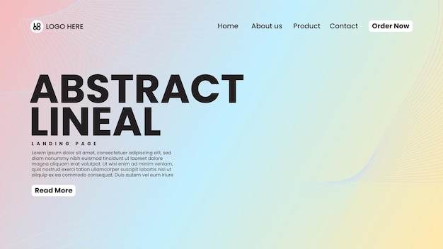 Abstract Lineal Gradient Color Pastel Banner Template