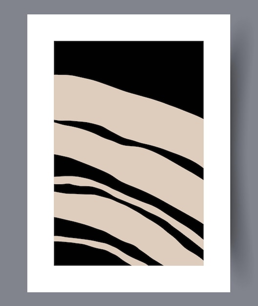 Abstract lines fantastic contour wall art print