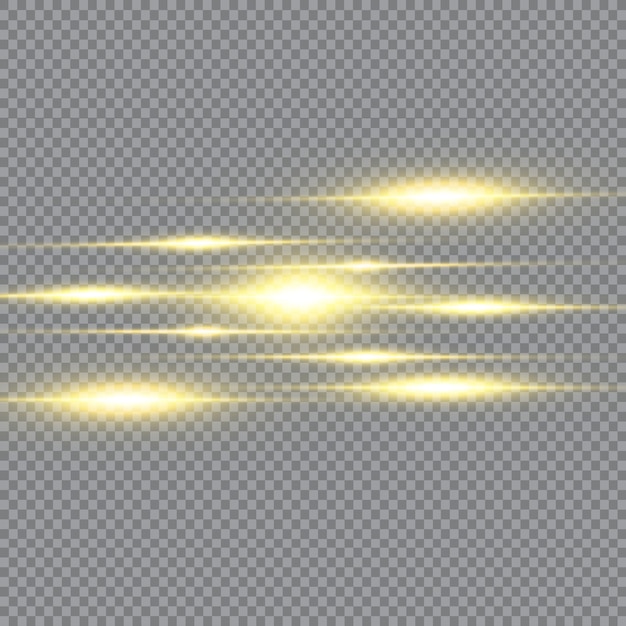 Abstract lines with glow light effect. Glow special light effect. Glowing lines on transparent background.