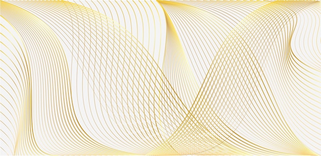 Abstract lines. with golden and white backgound.