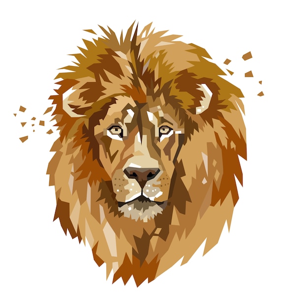 Abstract lion head animal logo