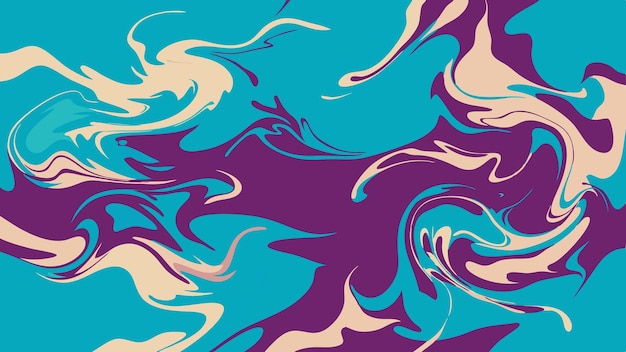 Vector an abstract liquid background featuring cool flowing shapes and a mix of blue and purple hues vect