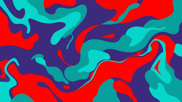 Vector an abstract liquid background featuring cool flowing shapes and a mix of blue and purple hues vect