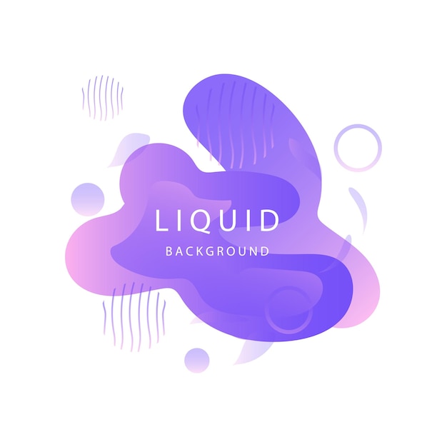 Abstract Liquid Logo Shape Water Paint Design Abstract Modern Element Vector Colored GradientIllustration Banner Abstract Gradient Liquid Shape