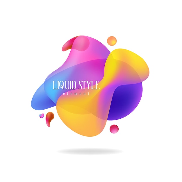 Abstract liquid shape. Fluid design, abstract modern graphic elements. Dynamical colored forms and line. Gradient abstract banners with flowing liquid shapes