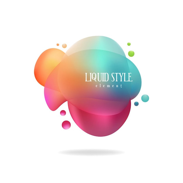 Abstract liquid shape. Fluid design, abstract modern graphic elements. Dynamical colored forms and line. Gradient abstract banners with flowing liquid shapes