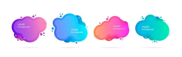 Abstract liquid shape. Fluid design. Isolated gradient waves. Modern vector illustration.