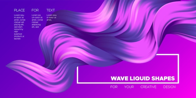 Abstract liquid shapes flow background design