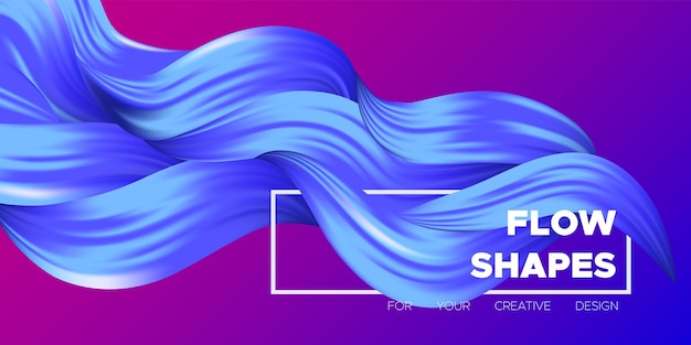 Abstract liquid shapes flow background design