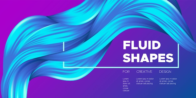 Abstract liquid shapes flow background design