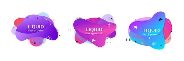 Vector abstract liquid shapes