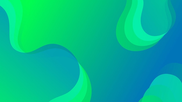 Abstract liquid wave background with blue and green color background