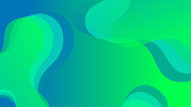 Abstract liquid wave background with blue and green color background