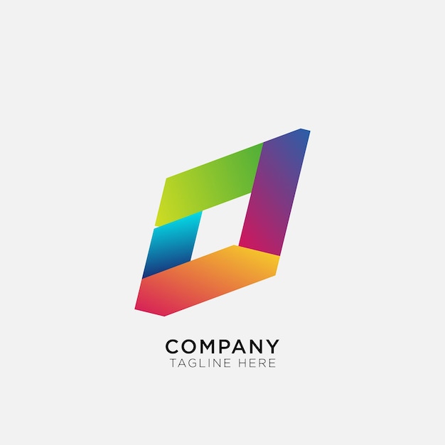 Abstract logo design element gradation color line shape