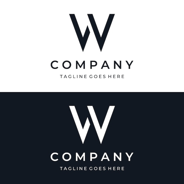 Abstract logo design elements of the initial letter W monogram or geometry that are luxurious and elegantLogos for business cards companies and businesses