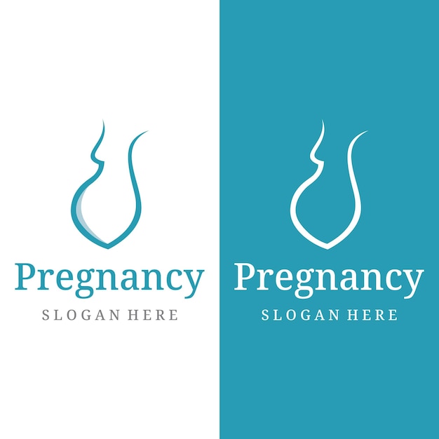 Abstract Logo design of mother or pregnant woman or baby Logos for clinics pharmacies and hospitals