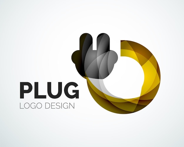 Abstract logo plug icon