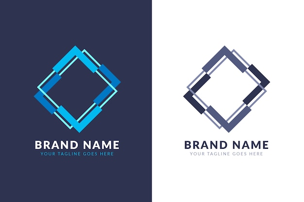 Abstract logo in two versions concept