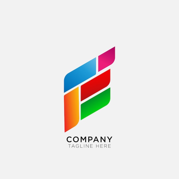 Abstract logo with cut square box suitable for company