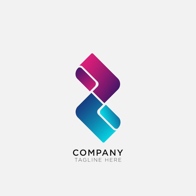 Abstract logo with gradient color for company