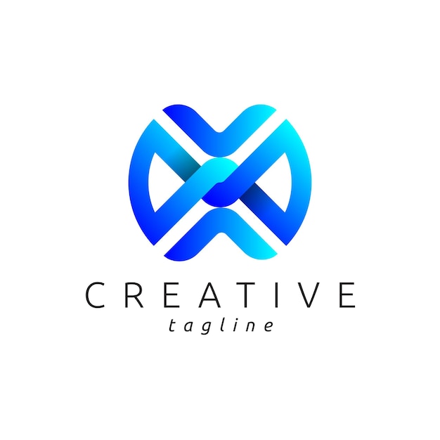 Abstract logo with modern gradient color