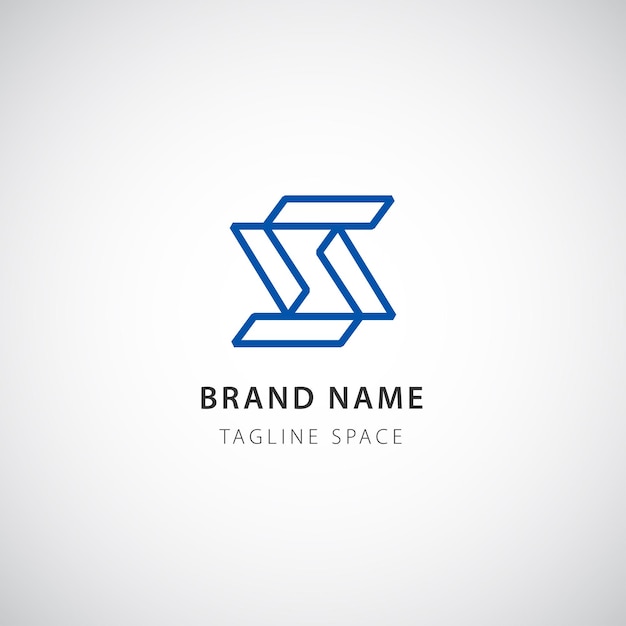 Abstract Logo With Monoline Style