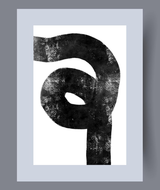 Abstract loop monochrome path wall art print