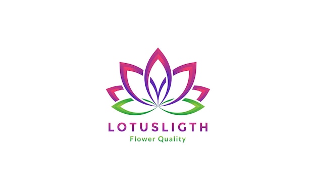 Abstract lotus flower modern logo symbol icon vector graphic design