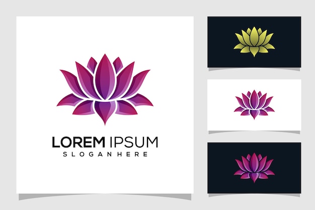 Abstract lotus logo design