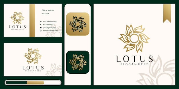 Abstract lotus logo    design