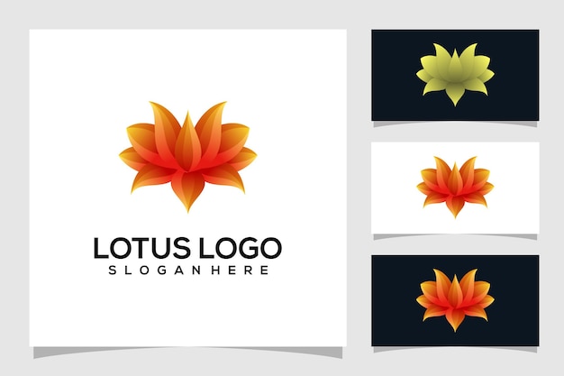 abstract lotus logo illustration