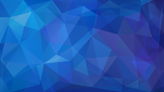 Abstract low poly background of triangles in blue colors