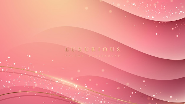 Abstract Luxury background with pink and gold color