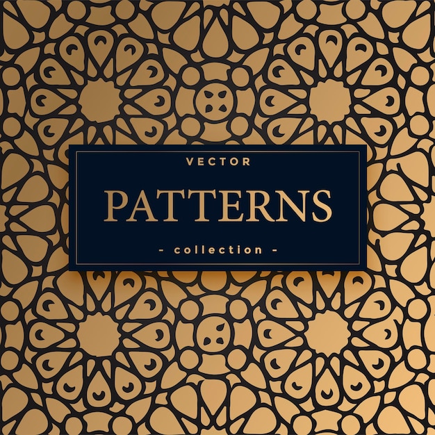 Abstract luxury beautiful decorative vector background Pattern Gold arabic ornament greeting card