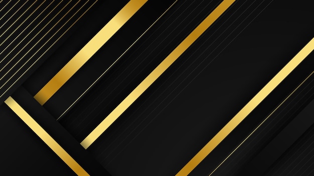 Abstract luxury black and gold background