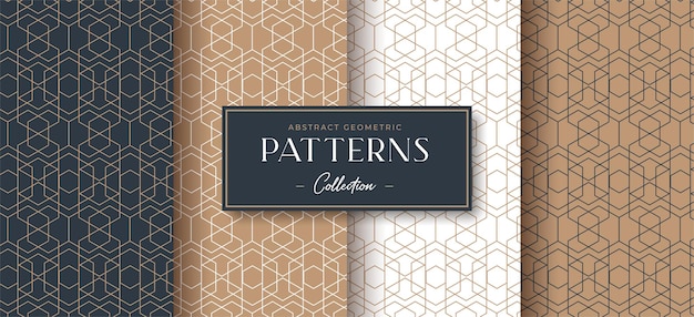 Abstract luxury geometric seamless pattern collection