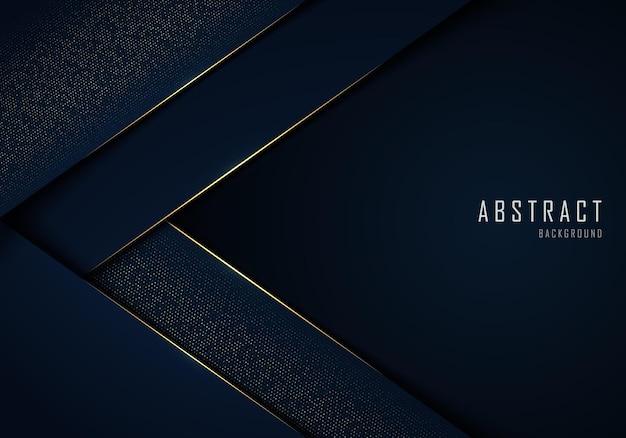 Abstract luxury gold template design with blue template