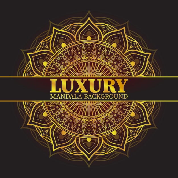 Abstract Luxury golden mandala background with arabesque pattern Arabic Islamic easy Art design